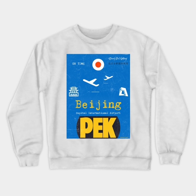 PEK airport Beijing China Crewneck Sweatshirt by Woohoo